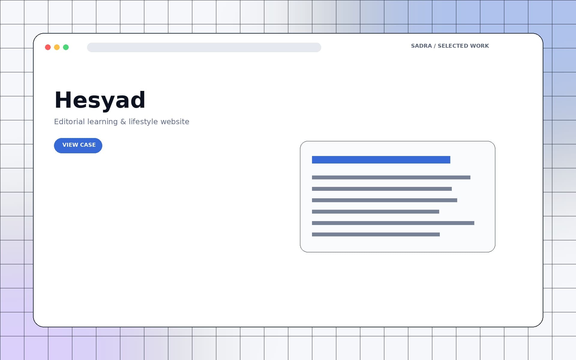 Editorial homepage of the Hesyad content platform
