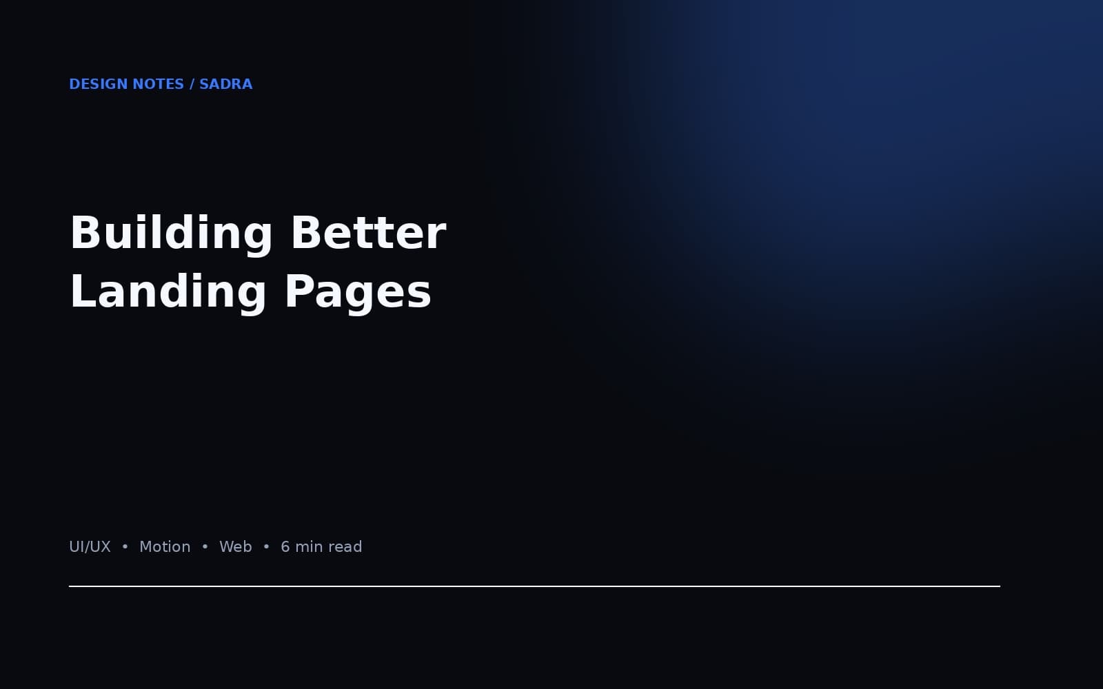 From idea to a live website